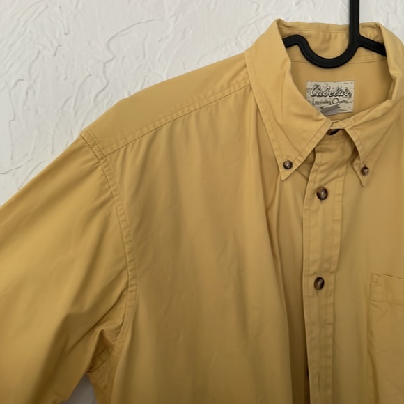 Cabela's Goldenrod Short Sleeve Button Down Medium Tall - Picture 3 of 5